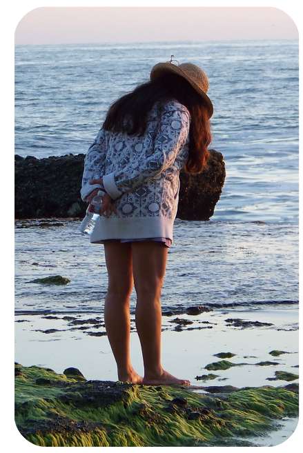 Kristen enjoying the coast.
